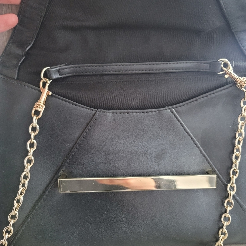 Frayed Black And Gold Cross Body Bag​ - Picture 8 of 10